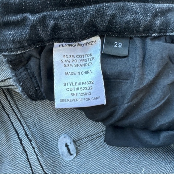 Flying Monkey Black Washed Boot Cut Jean Size 29 - Picture 5 of 6